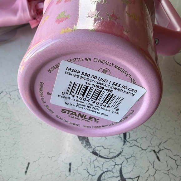 Stanley Love Shack Fancy 30oz Ibza Sunset Pink Floral Tumbler - Picture 4 of 5
